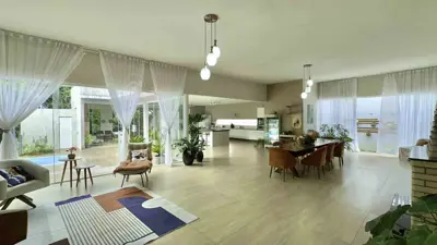 Casa - Térrea com piscina com 4 quartos (sendo 4 suite(s)) a 3000,00 metros praia.