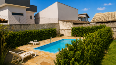 Casa - Térrea com Edícula com 3 quartos (sendo 1 suite(s)) a 73,00 metros praia.