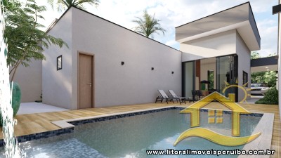 Casa - Térrea com piscina com 3 dormitórios (sendo 1 suite(s)) a 0,00 metros praia.