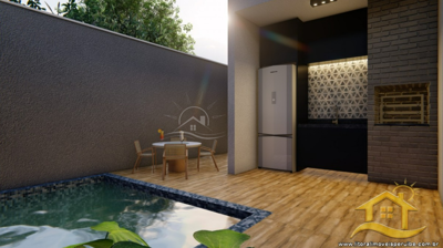 Casa - Térrea com piscina com 2 dormitórios (sendo 1 suite(s)) a 0,00 metros praia.